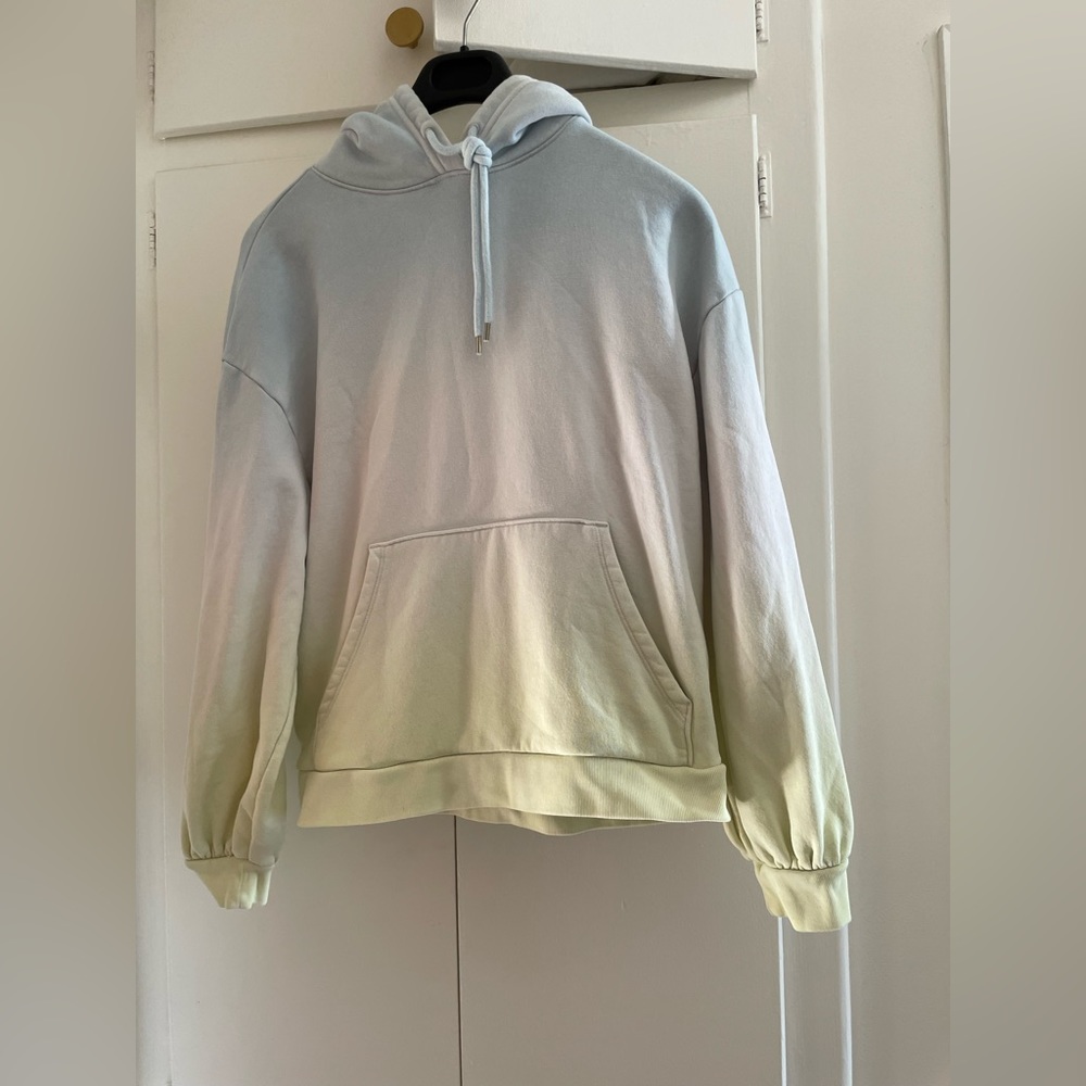 Gap Ombre Green & Blue Hooded Sweatshirt Medium